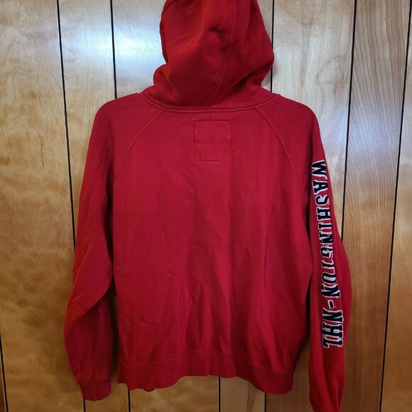WASHINGTON CAPITALS Women's Hoodie LARGE Full Zip Up RED Old Time Hockey NHL B3 - Picture 6 of 6